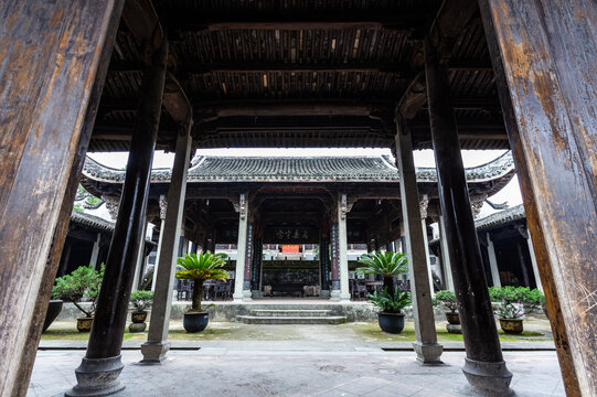Traditional Chinese Courtyard Architecture in Lanxi Village