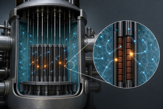 Neutron Moderator Sustaining Fission Inside Reactor Core