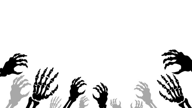 Creepy silhouette hand horror scary dark night fear shadow monster claw Halloween background spooky terror black illustration graphic design evil ghost undead reaching nightmare fright suspense