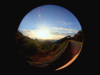 Sguardo circolare, tramonto panoramico dal crinale tramonto 443 © bellux