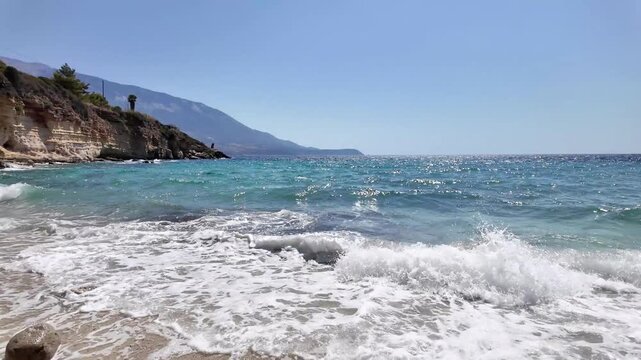 Amazing view of Pessada Beach, Cephalonia, Ionian Islands, Greece