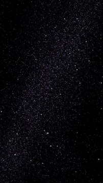 Space Flight Vertical. Travel through space with stars horizon. 15 seconds animation, vertical resolution.
