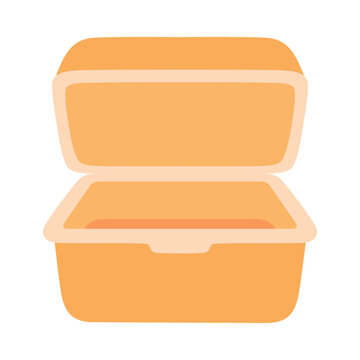 food container isolated, flat style