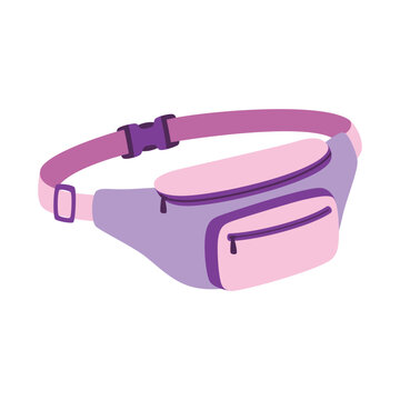 waist bag isolated, flat style