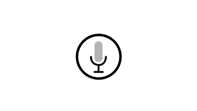 &ldquo;Loop animation of audio recording icon, digital audio recorder symbol concept.&rdquo;