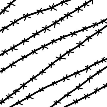Hand Drawn Barbed Wire