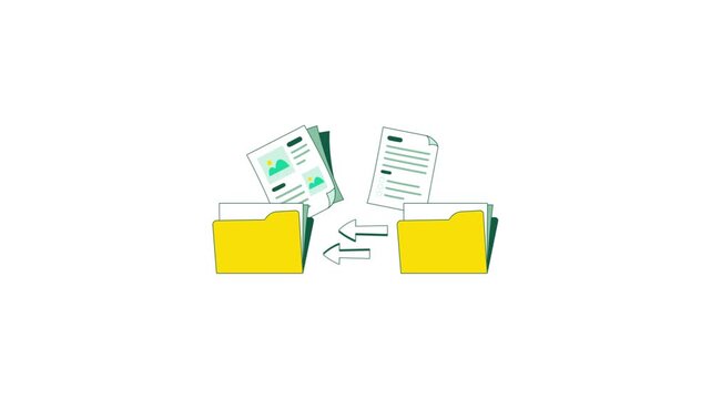 File Sharing Workflow Animation for Cloud Application UI