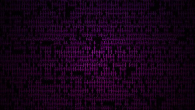 Purple digital noise texture with glitch effect.