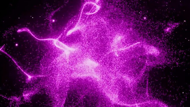 Purple Sparkling Background on the Dark with 180 Angle, 4k Video