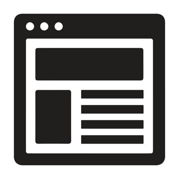 web minimalist icon web template for design element design element website browser window  simple web design template