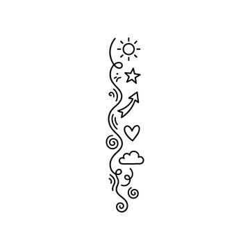 Tattoo design with sun star.