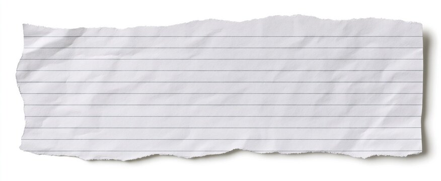 Crumpled lined notebook paper evokes nostalgia with its textured minimalist elegance and soft light.