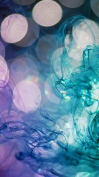 A Mesmerizing Abstract Display of Colorful Swirls and Bubbles in Fluid Dynamics Captured in the Final Frames of a Stunning Video Sequence