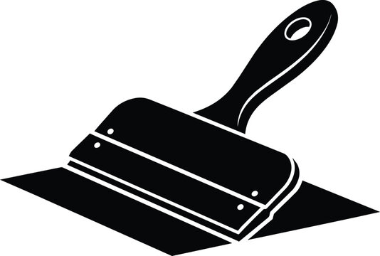 Printing squeegee silhouette on surface