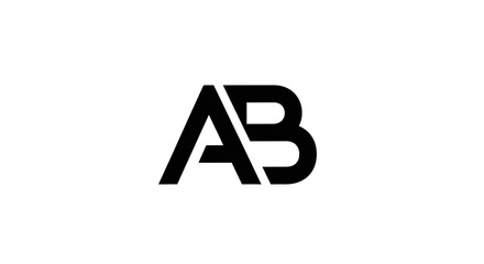 Monogram of letters A and B on a white background © Hasanz