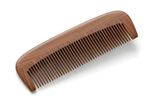 Beard comb isolated on white background grooming accessory.