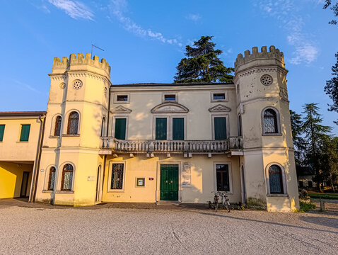 View of the library of San Giorgio in Bosco, Padua, Italy
