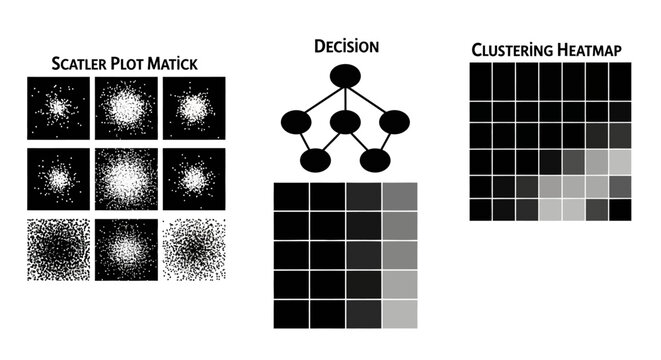 Data Visualization: Scatter Plot Matrix, Decision Tree, and Clustering Heatmap