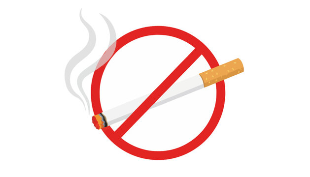 tobacco stock symbols A photographic version of the 'no smoking' symbol, with smoke rising off cigarette Stock Photo Vector illustration of anti and