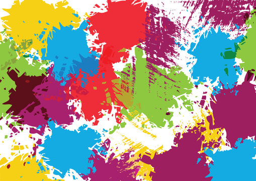Abstract vector splatter color background design. illustration vector design.