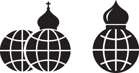 Globe with Dome Architecture Vector © Kabirdesigner77