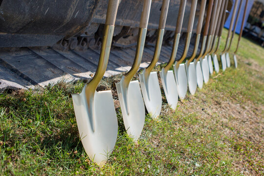 Preparations for Groundbreaking Ceremony at Future Construction Site
