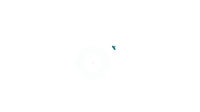 5 percent circle round donut chart infographic. 4k video royalty free graphic animation for social media and tv, ten percentage diagram. Flat blue and white design.
