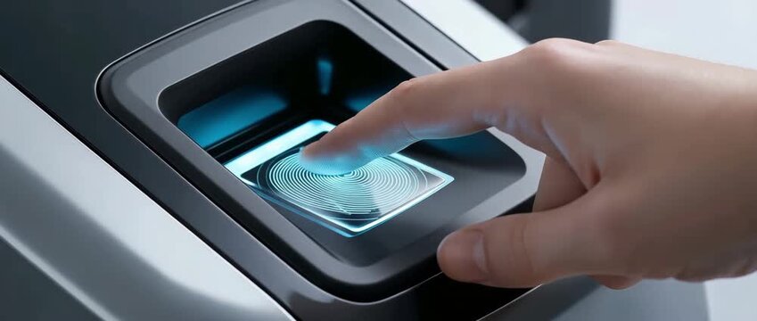 device that scans fingerprints. Access to fingerprints