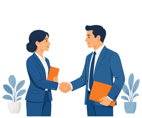 Fototapeta premium Business professionals handshake