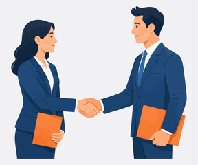 Fototapeta premium Business people shaking hands