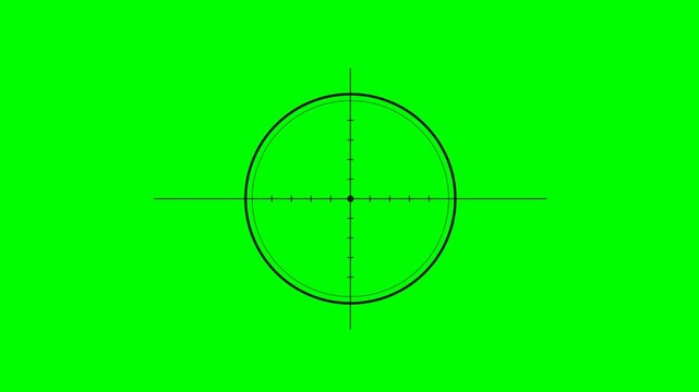 Sniper score Sight Shooting Target matte black crosshair military scope recoil motion loop 4k