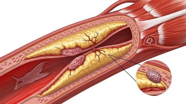 Detailed anatomical cross section of human arm muscles.