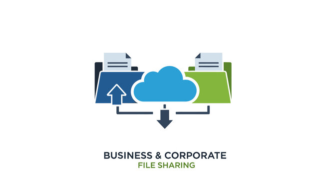Cloud File Sharing Service Icon.