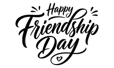 Fototapeta premium Happy friendship day calligraphy design