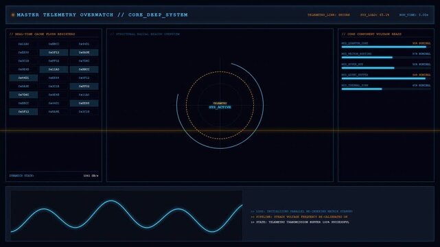 Master Telemetry Overwatch Core Deep System Beacon Animation.