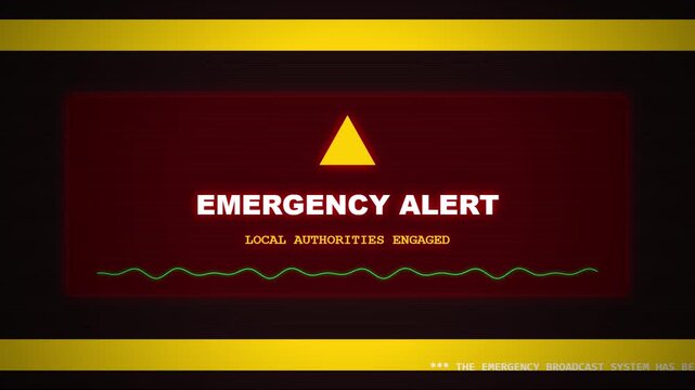 Emergency Alert Broadcast Screen Showing Immediate Evacuation Warning