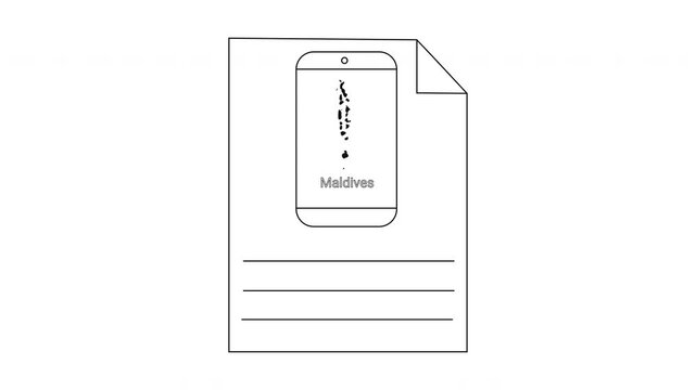 Hand-drawn illustration of a document with a mailer attached.