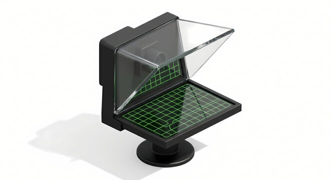 news studio teleprompter monitor