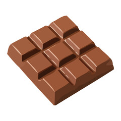 Fototapeta premium Dark chocolate bar on white background