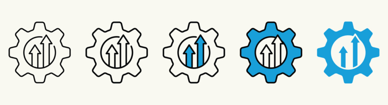 Performance Gear Icon Set
