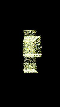 Vertical 3D Digital Scales of Justice Particle Loop Alpha Channel