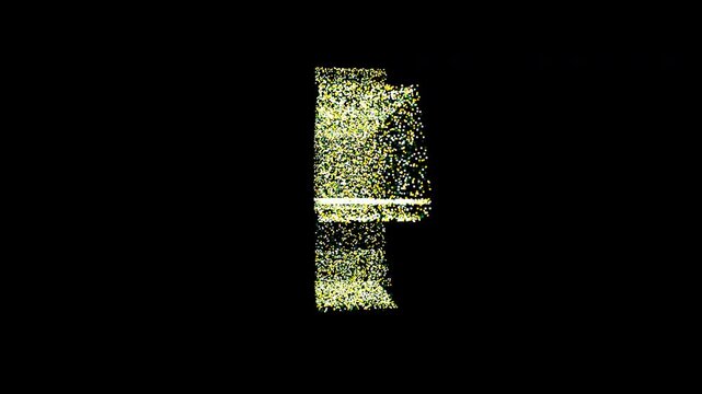 3D Digital Scales of Justice Particle Loop with Alpha Channel