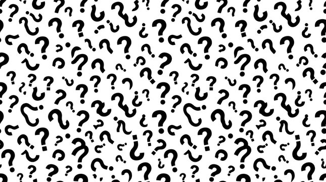 Question marks pattern background, confusion concept