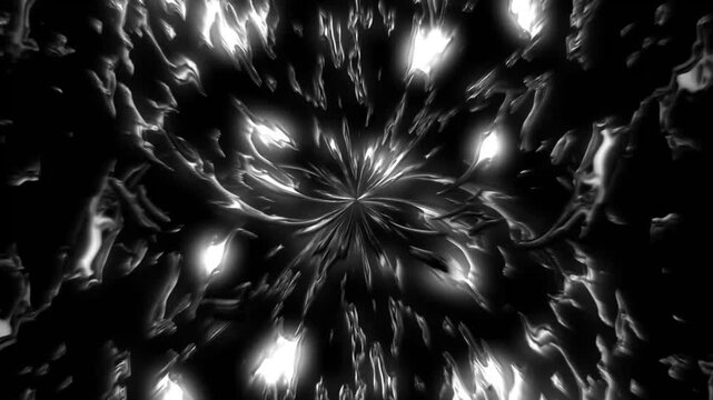 FX cartoon water explosion, Realistic water splash burst hand drawn liquid spark light, Cartoon doodle style water splash, droplets fluid motion on black background, overlays seamless loop 4k video
