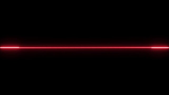 Two glowing red neon horizontal line segments separated by a thin gap isolated on a solid black background creating a minimalist light effect