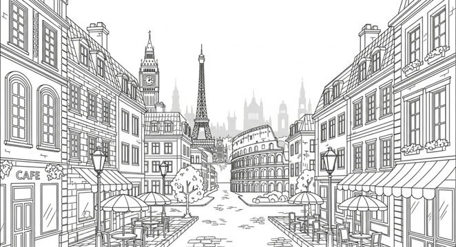 sketch of the old city of london