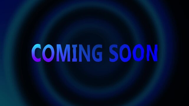 Coming soon typography animation glows with vibrant gradient paths. Modern coming soon typography animation updates virtual teaser screens. Sleek coming soon typography animation serves promo clips.