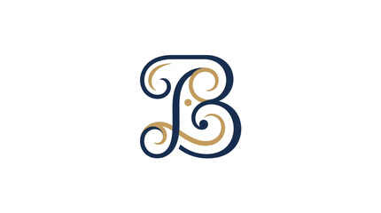 Elegant Monogram Letter B with Swirls and Flourishes. © Anang