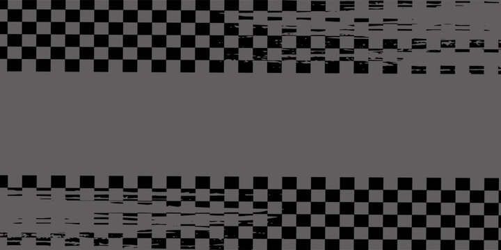 Black and white checkered rectangular frame. Square racing checkerboard pattern. Chessboard geometric pattern. Rally checkerboard pattern. Finish racing frame