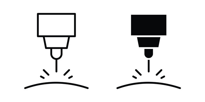 Laser machine icon